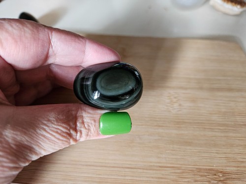 Polished rainbow obsidian - rainbow,